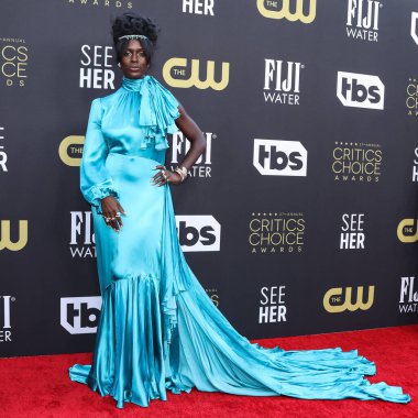 Gucci ve Bulgari mücevherleri takan Jodie Turner-Smith, 13 Mart 2022 'de Century City, Los Angeles, Kaliforniya, ABD' de düzenlenen Fairmont Century Plaza Hotel 'de düzenlenen 27..