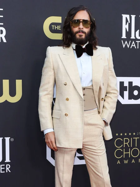 Jared Leto Wearing Gucci Arrives 27Th Annual Critics Choice Awards — Stock Photo, Image