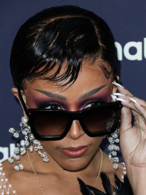 Amerikalı rapçi Doja Cat (Amala Ratna Zandile Dlamini), Michael Rubin 'in Fanatik Super Bowl Partisi' ne 12 Şubat 2022 tarihinde Culver City, Los Angeles, Kaliforniya, ABD 'de düzenlenen 3Labs' a geldi.. 