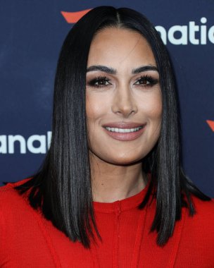 Amerikalı profesyonel güreşçi Nikki Bella, Michael Rubin 'in Fanatik Super Bowl Partisi 2022' ye 12 Şubat 2022 'de Culver City, Los Angeles, Kaliforniya, ABD' de gerçekleştirildi..