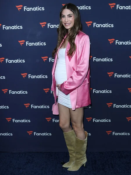 Camille Fishel Arriveert Michael Rubin Fanatics Super Bowl Party 2022 — Stockfoto