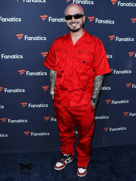 Kolombiyalı Şarkıcı Balvin Jose Alvaro Osorio Balvin Michael Rubin Fanatik — Stok fotoğraf