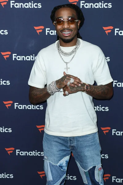 American Rapper Quavo Quavious Keyate Marshall Arrives Michael Rubin Fanatics — Stock Photo, Image