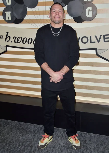Nate Diaz Arrives Homecoming Weekend Featuring Drake Hosted Wood Group — Stock Photo, Image