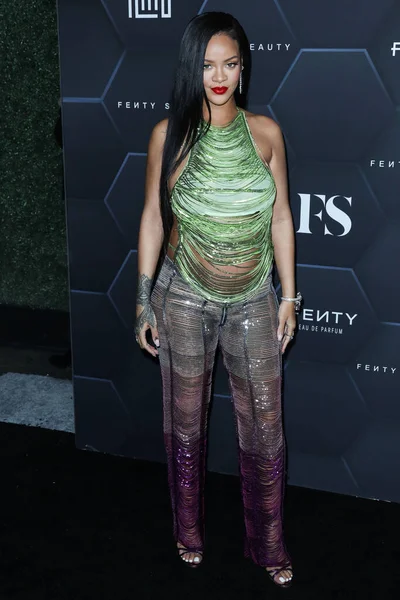 Cantora Barbadense Rihanna Robyn Rihanna Fenty Vestindo Attico Chega Fenty — Fotografia de Stock