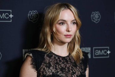 Aktris Jodie Comer, BBC 'nin BBC AMERICA ve AMC +' da 27 Şubat Pazar günü 8 Şubat 2022 'de Beverly Hills, Los Angeles, Kaliforniya' daki The Peninsula Beverly Hills Oteli 'nde düzenlenen 