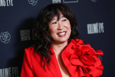 Aktris Sandra Oh, BBC 'nin BBC AMERICA ve AMC +' da 27 Şubat Pazar günü 8 Şubat 2022 'de Beverly Hills, Kaliforniya' daki The Peninsula Beverly Hills Oteli 'nde düzenlenen 