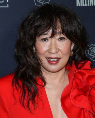 Aktris Sandra Oh, BBC 'nin BBC AMERICA ve AMC +' da 27 Şubat Pazar günü 8 Şubat 2022 'de Beverly Hills, Kaliforniya' daki The Peninsula Beverly Hills Oteli 'nde düzenlenen 