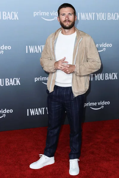 Actor Estadounidense Scott Eastwood Llega Estreno Want You Back Amazon — Foto de Stock