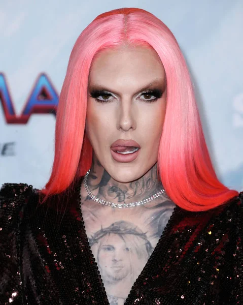 American Youtuber Jeffree Star มาถ Los Angeles Premiere Columbia Pictures — ภาพถ่ายสต็อก