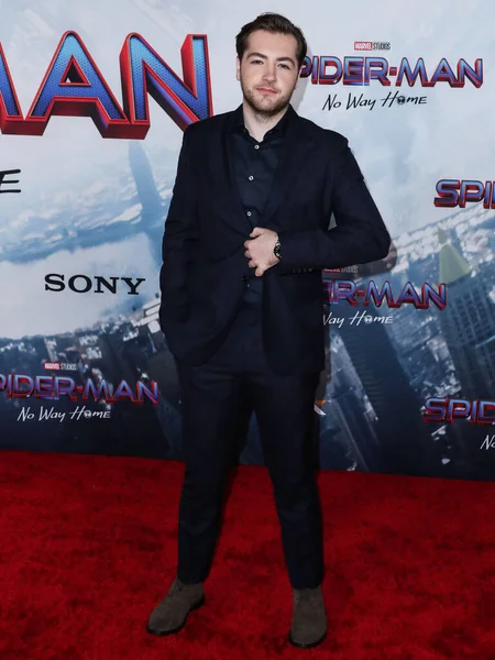 アメリカの俳優Michael Gandolfiniが 2021年12月13日に米国カリフォルニア州ロサンゼルスのリージェンシー ビレッジ シアターで開催された Spider Man Way Home のロサンゼルスプレミアに到着 — ストック写真