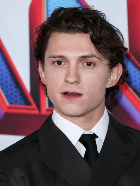 Herec Tom Holland Přijíždí Los Angeles Premiere Columbia Pictures Spider — Stock fotografie