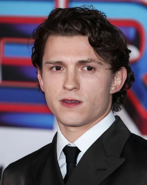 Attore Tom Holland Arriva Los Angeles Premiere Columbia Pictures Spider — Foto Stock