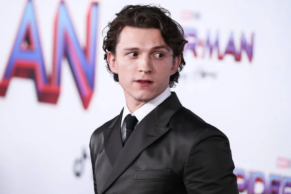 Herec Tom Holland Přijíždí Los Angeles Premiere Columbia Pictures Spider — Stock fotografie