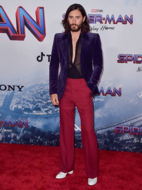 Amerikalı aktör Jared Leto, 13 Aralık 2021 'de Westwood, Los Angeles, Kaliforniya, ABD' deki Regency Village Theatre 'da düzenlenen Columbia Pictures' ın 