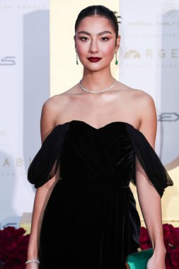 Aktris Adeline Rudolph, 11 Aralık 2021 'de Beverly Hilton Hotel' de düzenlenen 19. Unutulmaz Asya Amerikan Ödülleri 'ne geliyor.. 