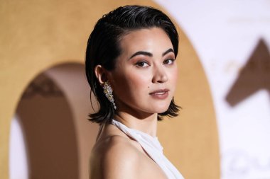 İngiliz aktris Jessica Henwick, 11 Aralık 2021 'de Beverly Hilton Hotel' de düzenlenen 19. Unutulmaz Asya Amerikan Ödülleri 'ne geliyor..