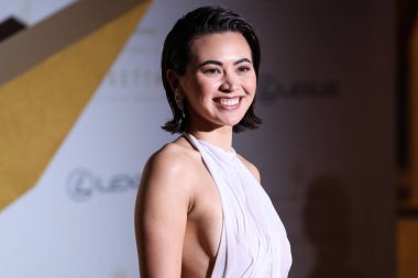 İngiliz aktris Jessica Henwick, 11 Aralık 2021 'de Beverly Hilton Hotel' de düzenlenen 19. Unutulmaz Asya Amerikan Ödülleri 'ne geliyor..