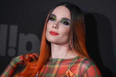 Şarkıcı Halsey (Ashley Nicolette Frangipane), 9 Aralık 2021 'de Hollywood, Los Angeles, Kaliforniya, ABD' de bulunan Avalon Hollywood 'da bulunan Scout Willis, BIA ve Kehlani' nin performanslarıyla Grammy ödüllü sanatçı Halsey 'nin sunduğu Flip Grand Launch Organizasyonu' na geldi.