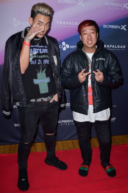 Justin Park ve Ted Park, 'MONSTA X: The Dreaming' in 8 Aralık 2021 'de Los Angeles, Kaliforniya, ABD' deki CGV Sineması 'na geldiler.. 