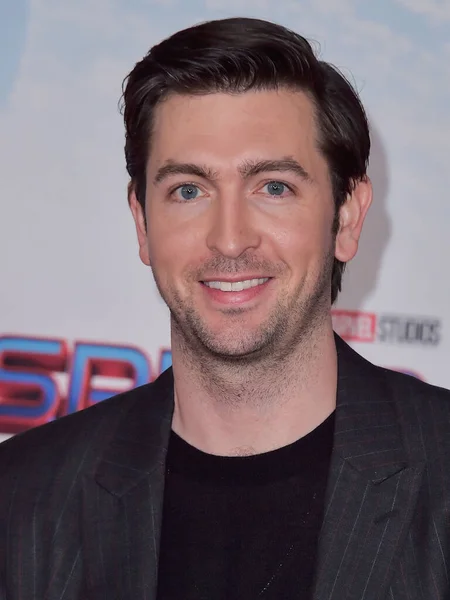 Amerikaanse Acteur Nicholas Braun Arriveert Het Premiere Columbia Pictures Spider — Stockfoto