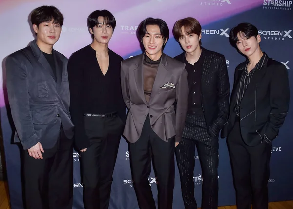 Joohoney Hyungwon Minhyuk Kihyun Monsta Arrive World Premiere Screening Monsta — Stock Photo, Image