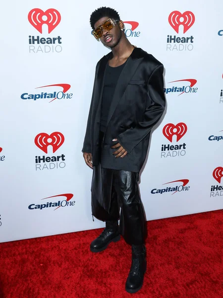 Lil Nas Arriveert Iheartradio 102 Kiis Jingle Ball 2021 Gepresenteerd — Stockfoto