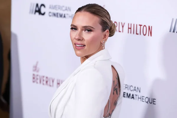 Actriz Scarlett Johansson Vestida Con Versace Llega Los 35º Premios —  Fotos de Stock