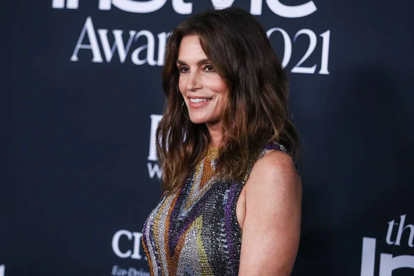 Modelka Cindy Crawford Ubrana Sukienkę Missoni Przybywa Rozdanie Nagród Instyle — Zdjęcie stockowe