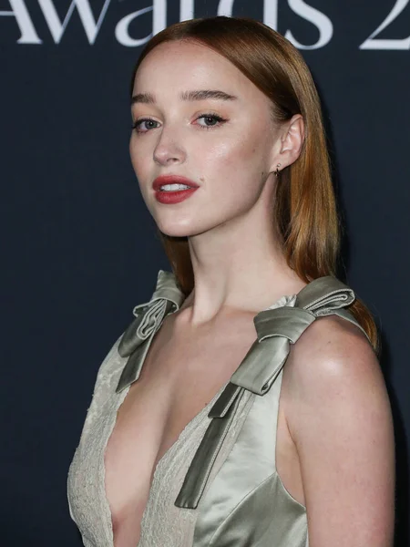 Phoebe Dynevor Louis Vuitton Ruhát Viselő Színésznő Megérkezik Éves Instyle — Stock Fotó