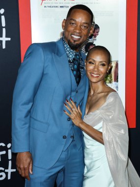 Aktör Will Smith ve aktris Jada Pinkett Smith, 14 Kasım 2021 'de Hollywood, Los Angeles, Kaliforniya, ABD' deki TCL Çin Tiyatrosu IMAX 'ta düzenlenen Warner Bros. Pictures' King Richard 'ın 2021 Kapanış Gecesi' ne geldiler.