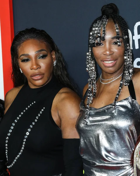 Amerykańscy Tenisiści Siostry Serena Williams Venus Williams Przybywają 2021 Afi — Zdjęcie stockowe