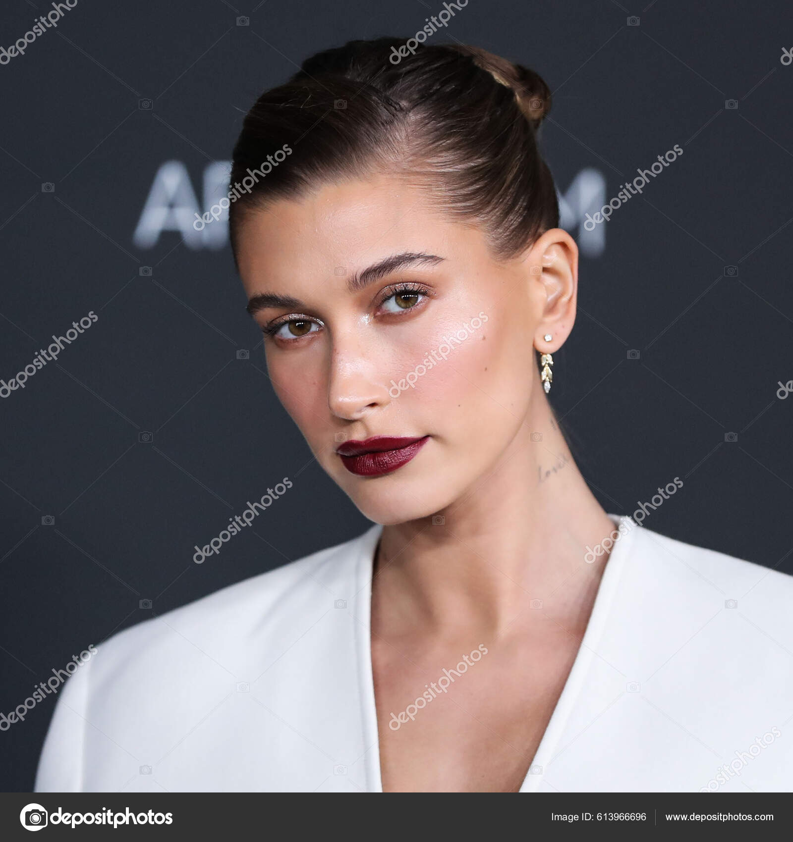 Hailey Bieber wears Tiffany & Co. to Rhode anniversary party