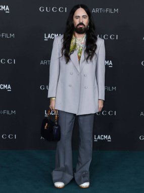 Creative director of Gucci Alessandro Michele wearing an outfit by Gucci arrives at the 10th Annual LACMA Art + Film Gala 2021 held at the Los Angeles County Museum of Art on November 6, 2021 in Los Angeles, California, United States. 
