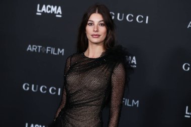 Versace elbisesi giyen model Camila Morrone, 6 Kasım 2021 'de Los Angeles İlçe Sanat Müzesi' nde düzenlenen 10. Geleneksel LACMA Sanat ve Film Galası 2021 'e geldi.