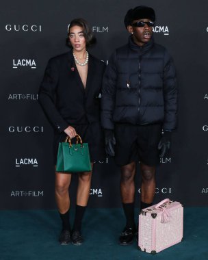 Reign Judge and Tyler The Creator arrive at the 10th Annual LACMA Art + Film Gala 2021 held at the Los Angeles County Museum of Art on November 6, 2021 in Los Angeles, California, United States. 