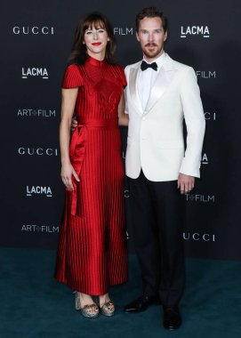 Sophie Hunter ve kocası Benedict Cumberbatch, 6 Kasım 2021 'de Los Angeles İlçe Sanat Müzesi' nde düzenlenen 10. LACMA Sanat + Film Galası 'na geldiler..