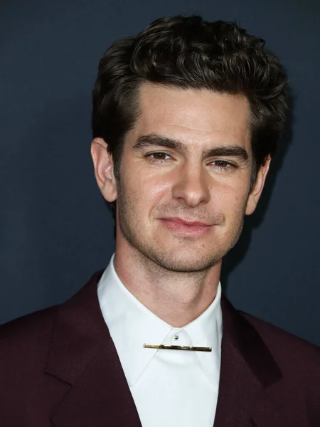 Herec Andrew Garfield Burgundském Obleku Dunhillu Přijede Afi Festivalu Roce — Stock fotografie