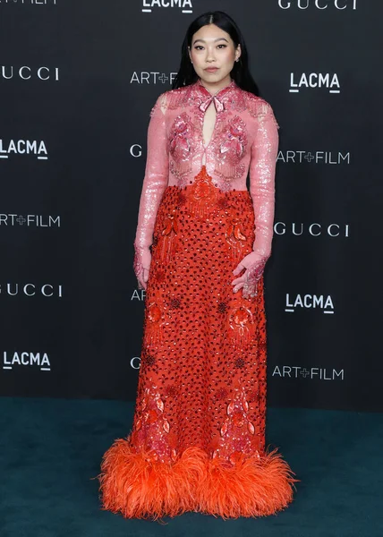 Actrice Awkwafina Vêtue Une Robe Gucci Arrive 10E Gala Annuel — Photo