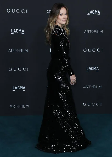 Attrice Olivia Wilde Indossa Abito Gucci Arriva Decimo Gala Annuale — Foto Stock