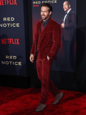 Aktör Ryan Reynolds, Netflix 'in 4 Kasım 2021' de Los Angeles, Kaliforniya 'da düzenlenen Xbox Plaza ve Chick Hearn Court' taki 