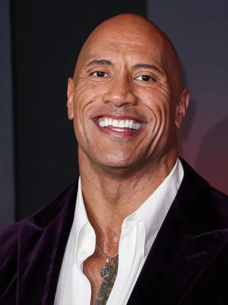 Dwayne Johnson Színész Megérkezik Xbox Plaza Chick Hearn Court Los — Stock Fotó