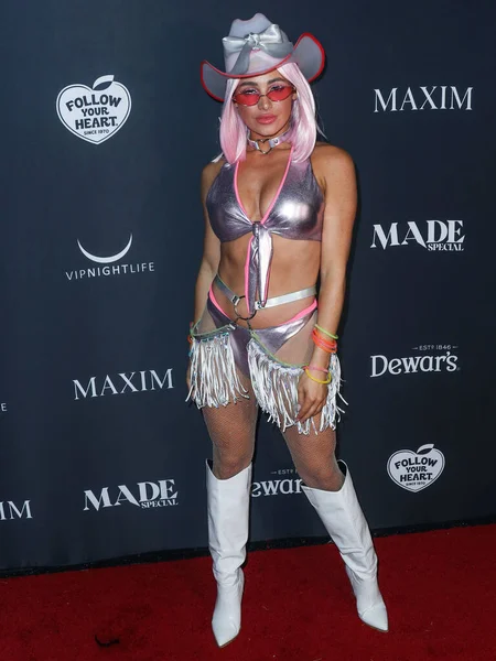 Model Kayla Fitz Chega 2021 Maxim Halloween Party Produzido Pela — Fotografia de Stock