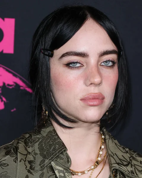 Billie Eilish Cantautrice Statunitense Con Indosso Gucci Arriva Gala Dei — Foto Stock