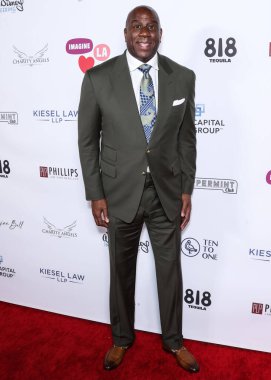 Amerikalı eski profesyonel basketbolcu Magic Johnson (Earvin Johnson Jr.), Imagine LA 'nın 9 Ekim 2022' de ABD 'nin Kaliforniya eyaletinin Los Angeles kentinde gerçekleştirdiği Imagine Ball' a geldi..