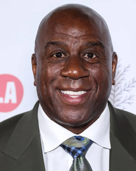 Der Ehemalige Amerikanische Basketballprofi Magic Johnson Earvin Johnson Kommt Zum — Stockfoto