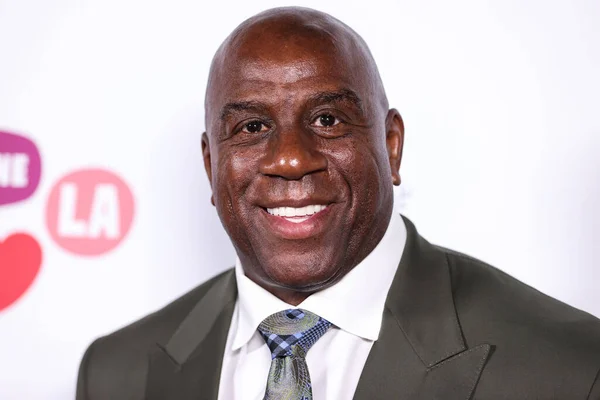 Der Ehemalige Amerikanische Basketballprofi Magic Johnson Earvin Johnson Kommt Zum — Stockfoto