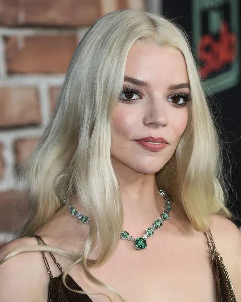 Dior Elbisesi Giyen Aktris Anya Taylor Joy Ekim 2021 Los — Stok fotoğraf