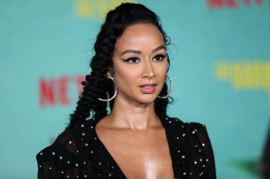 Model Draya Michele 13 Ekim 2021 'de Los Angeles, Kaliforniya, ABD' de bulunan Shrine Auditorium ve Expo Hall 'da düzenlenen Netflix' in 