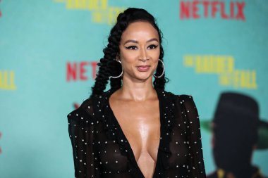 Model Draya Michele 13 Ekim 2021 'de Los Angeles, Kaliforniya, ABD' de bulunan Shrine Auditorium ve Expo Hall 'da düzenlenen Netflix' in 